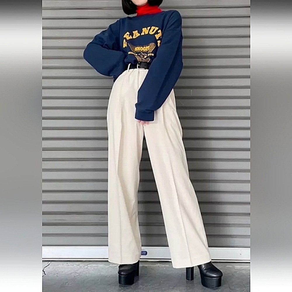 New w/o Tags Uniqlo Snoopy Peanuts Retro Long Sleeve French Terry Pullover Large - Picture 10 of 10